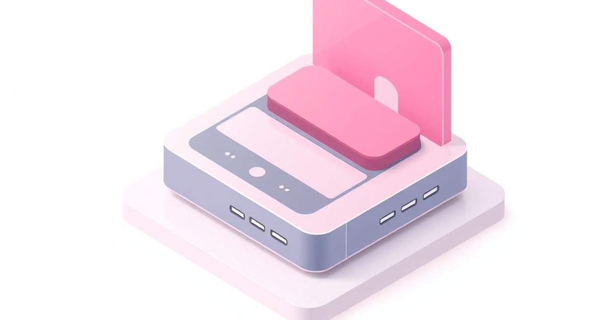 Flat isometric illustration of a lilac and pink slab module with a rounded bar and an upright panel on a pale plinth, standing in for types of keycaps.